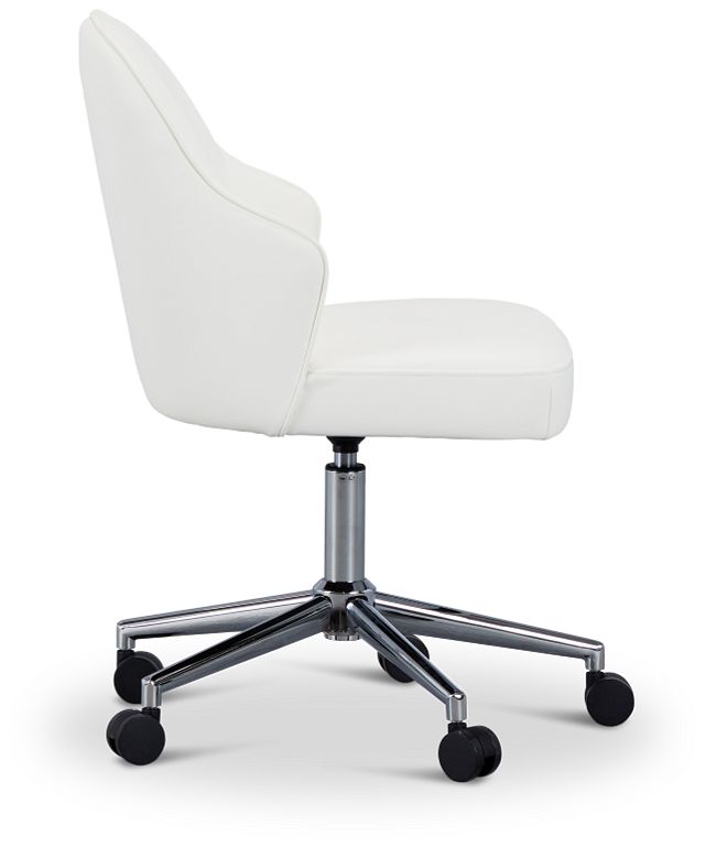 Paige White Swivel Desk Chair