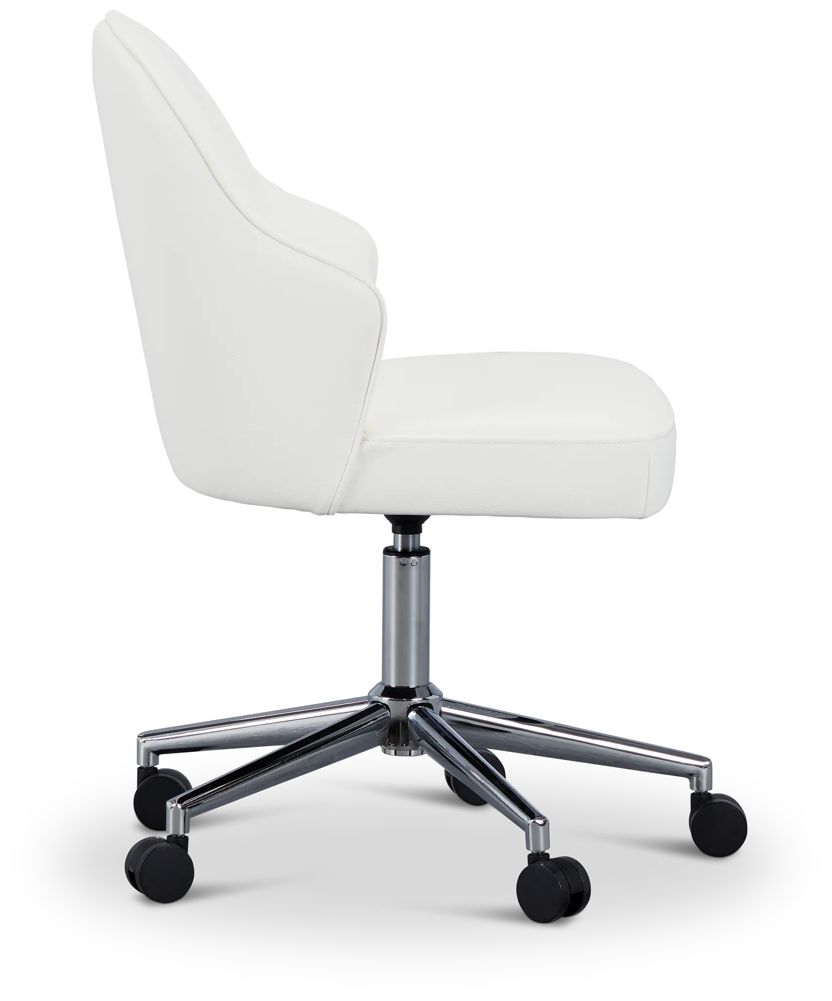 Paige White Swivel Desk Chair