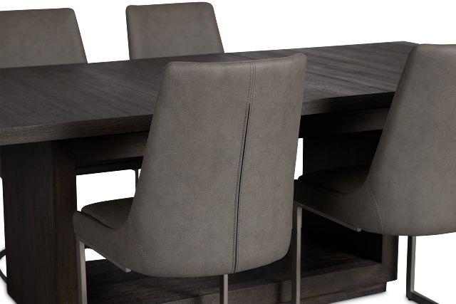 Madden Dark Tone Table & 4 Upholstered Chairs