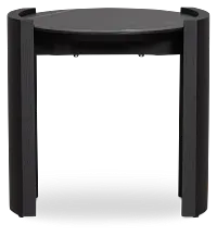 Nomad Black Ceramic Round End Table