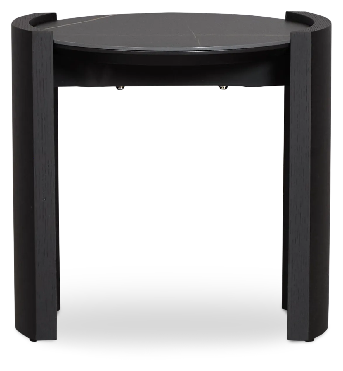 Nomad Black Ceramic Round End Table