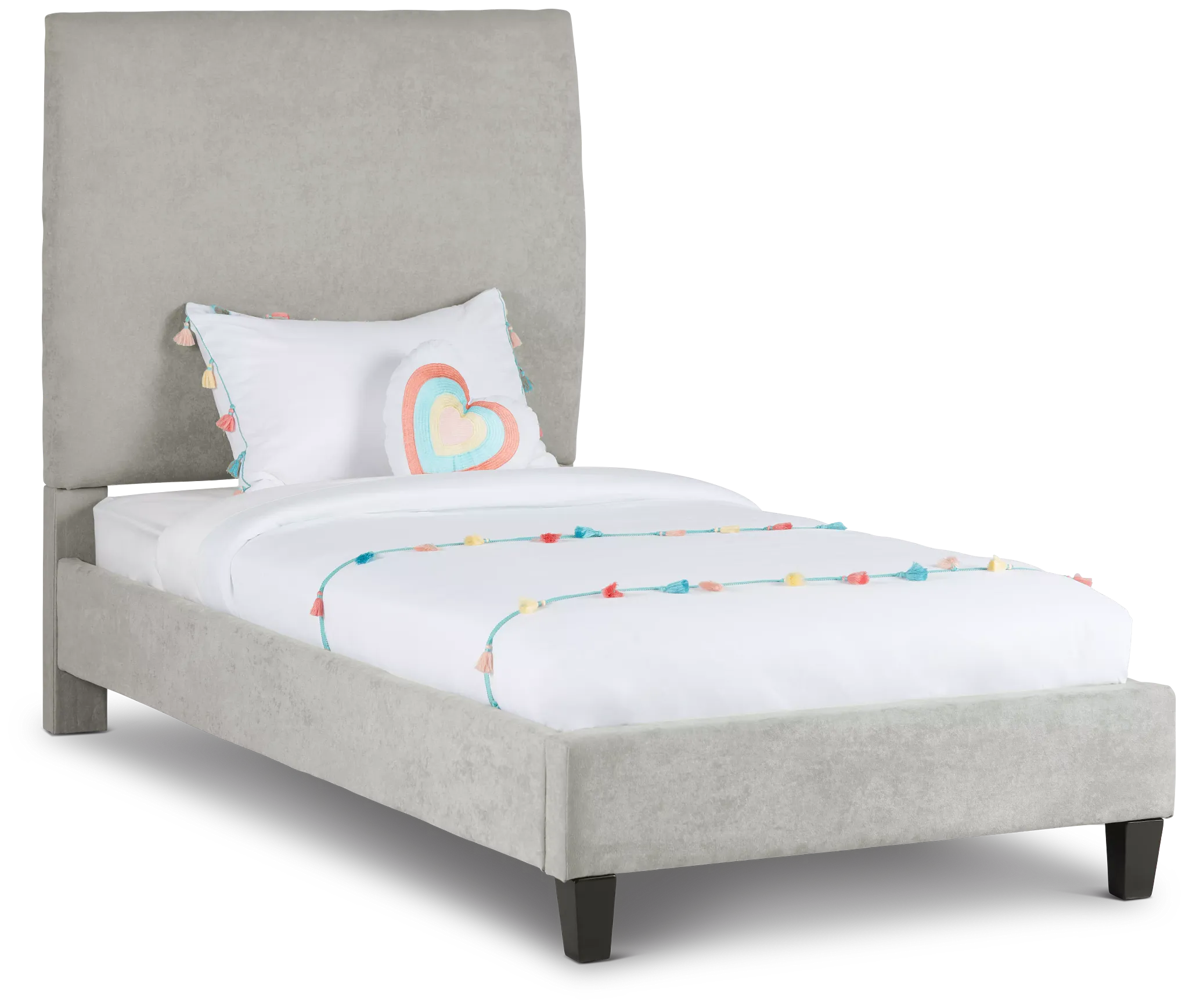 Lucy Taupe Uph Platform Bed