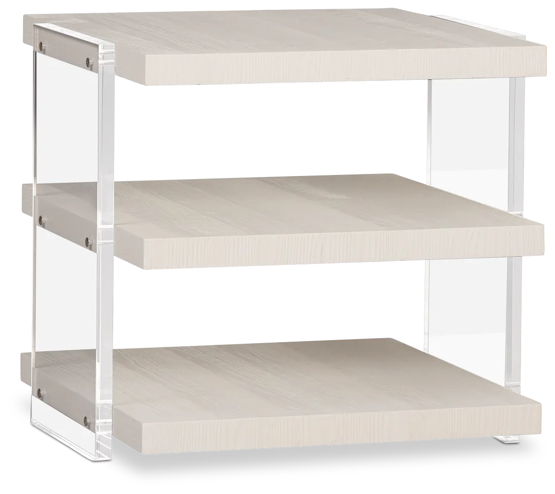 Gables White Rectangular End Table