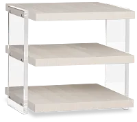 Gables White Rectangular End Table