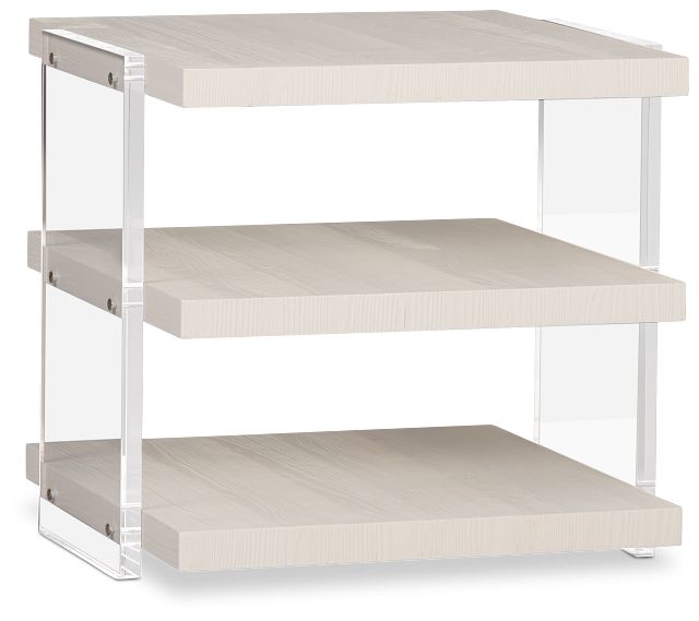 Gables White Rectangular End Table