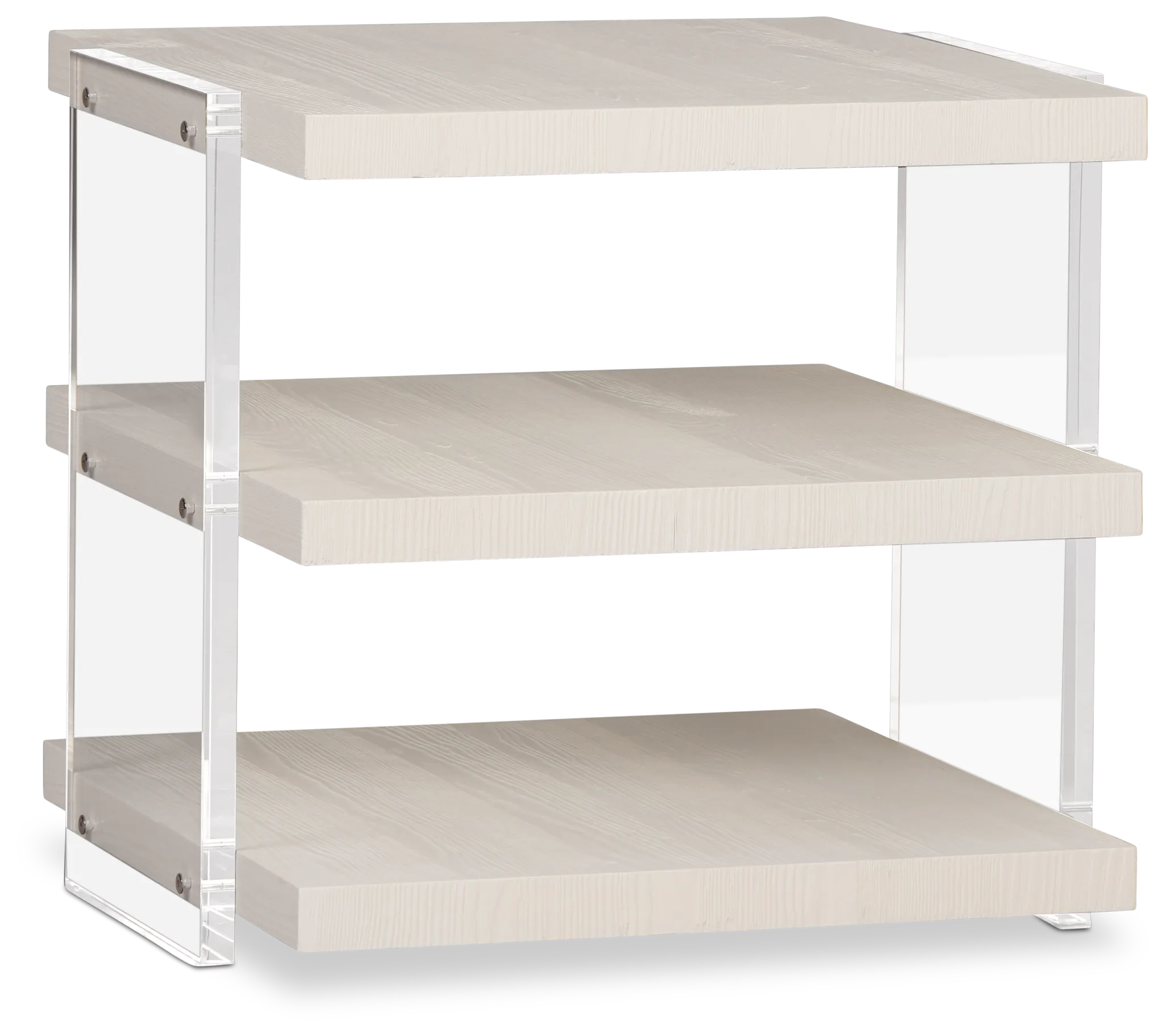 Gables White Rectangular End Table