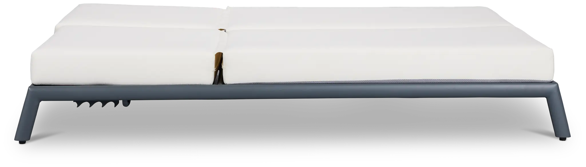 Tortuga Gray White Double Cushion Chaise Tortuga Gray White Double Cushion Chaise