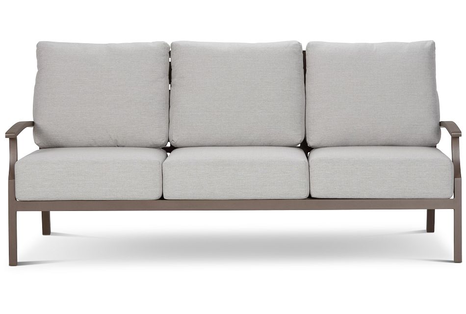 Raleigh Gray Aluminum Sofa, (0)