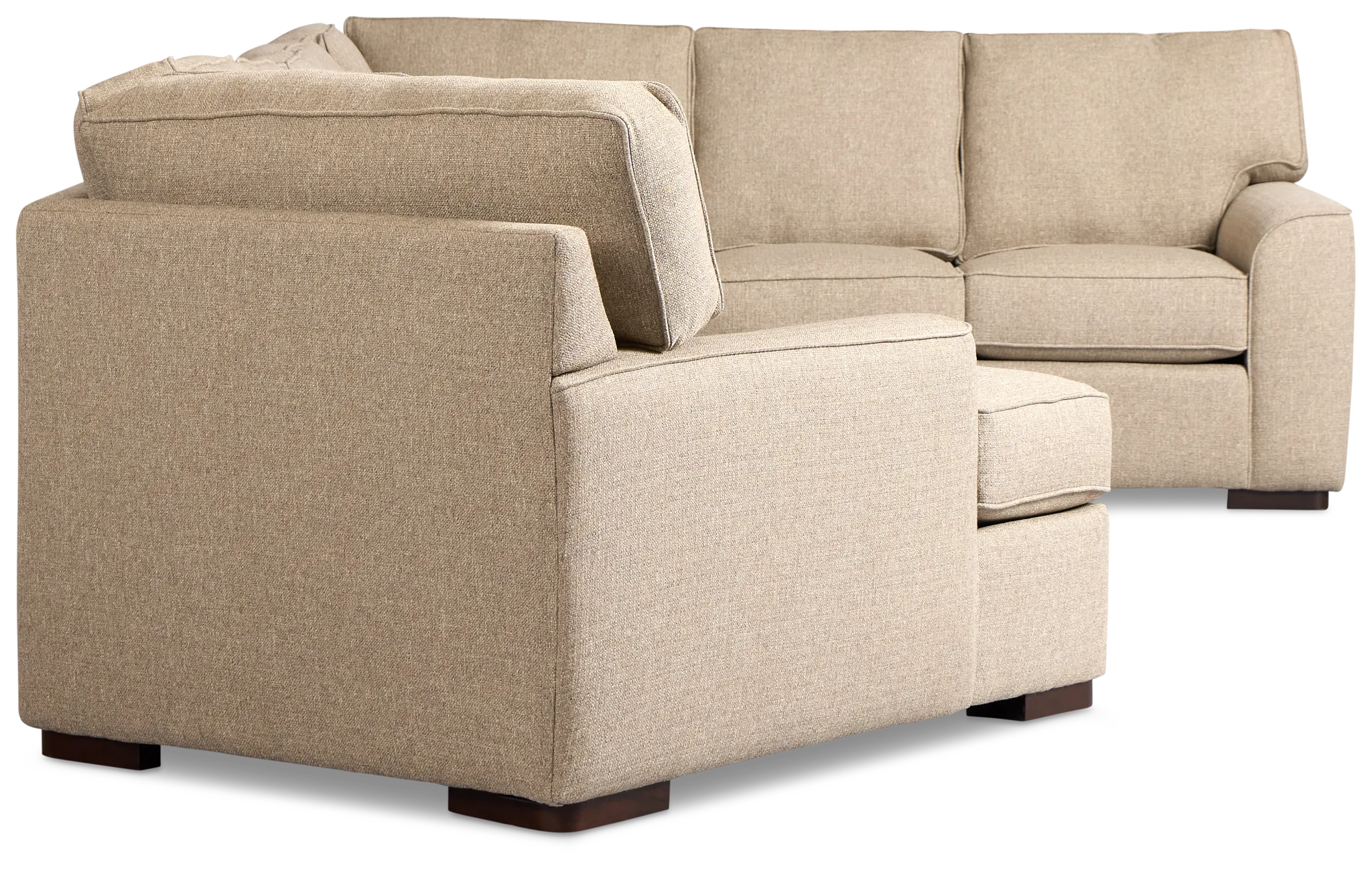 Sinclair Brown Fabric Left Cuddler Memory Foam Sleeper Sectional