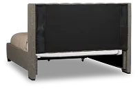 Chatham Gray Low Platform Storage Bed