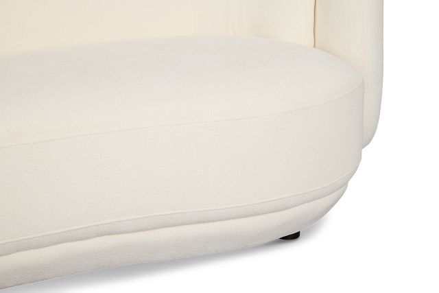 Presley White Fabric Sofa
