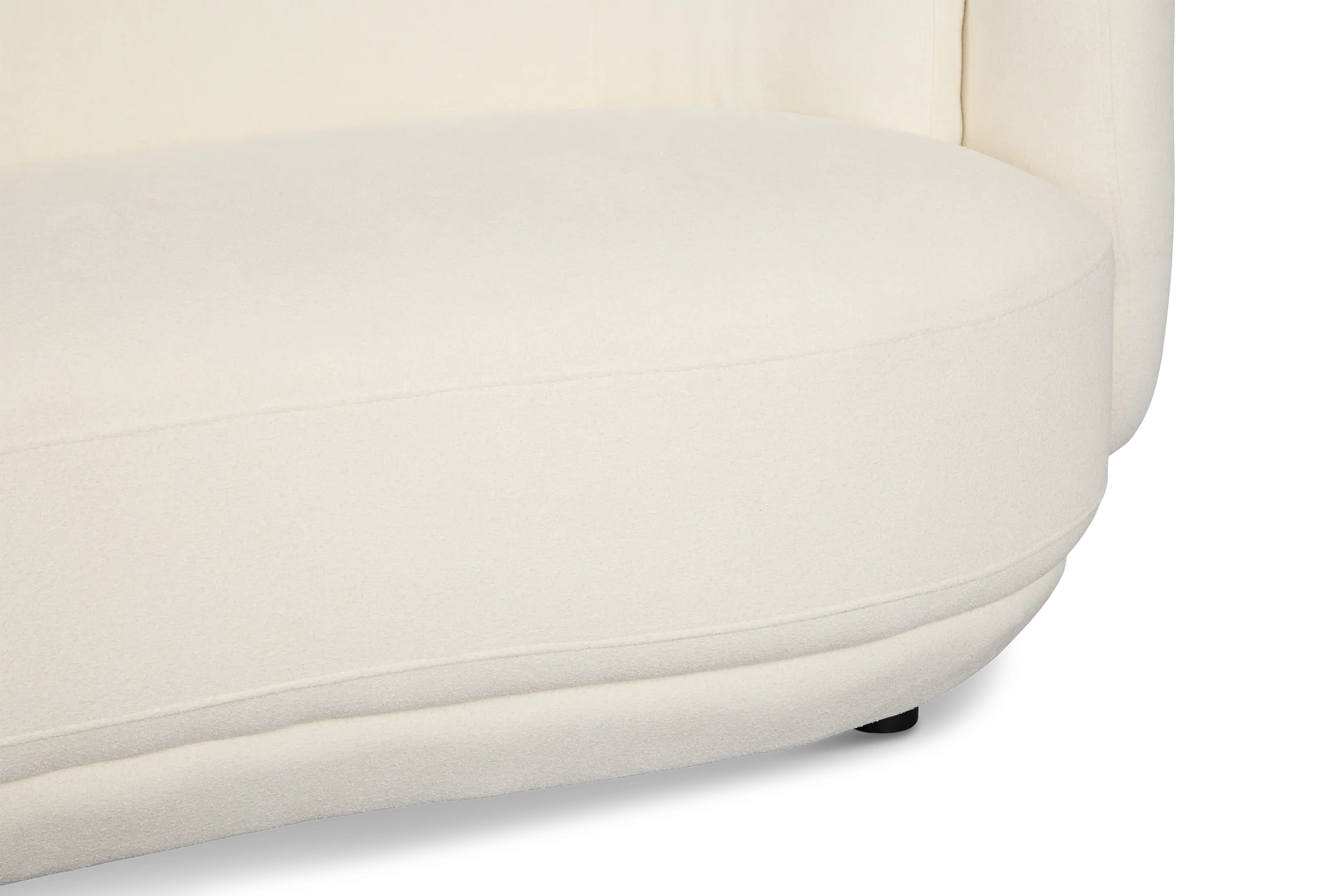 Presley White Fabric Sofa