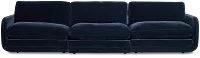 Jules Dark Blue Velvet 3 Piece Modular Sofa