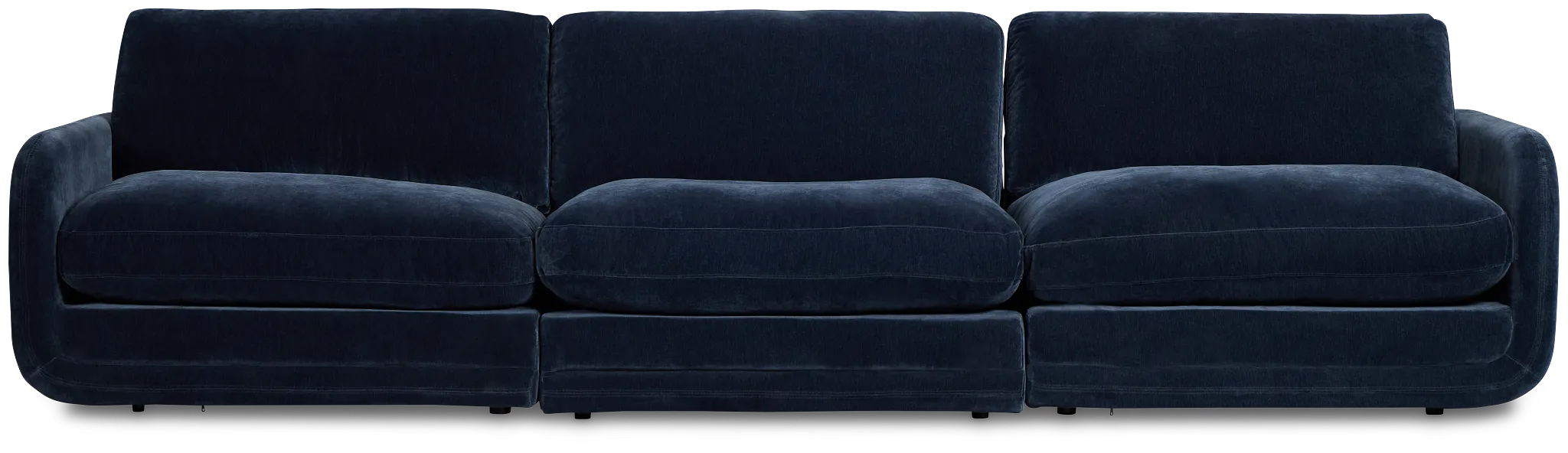 Jules Dark Blue Velvet 3 Piece Modular Sofa
