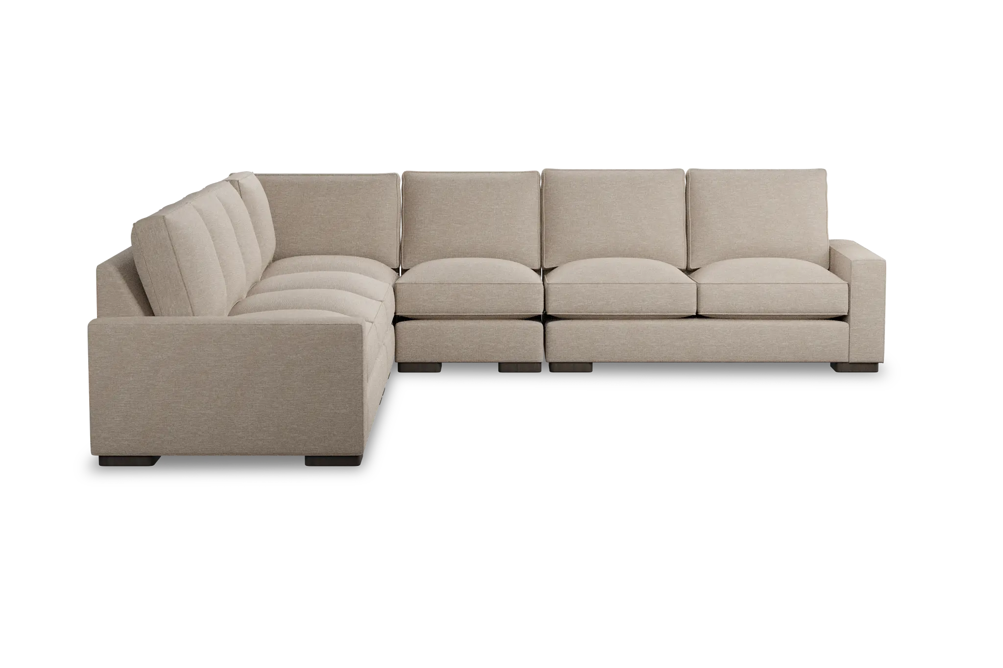 Edgewater Victory Taupe Large Two-arm Sectional Edgewater Victory Taupe Large Two-arm Sectional