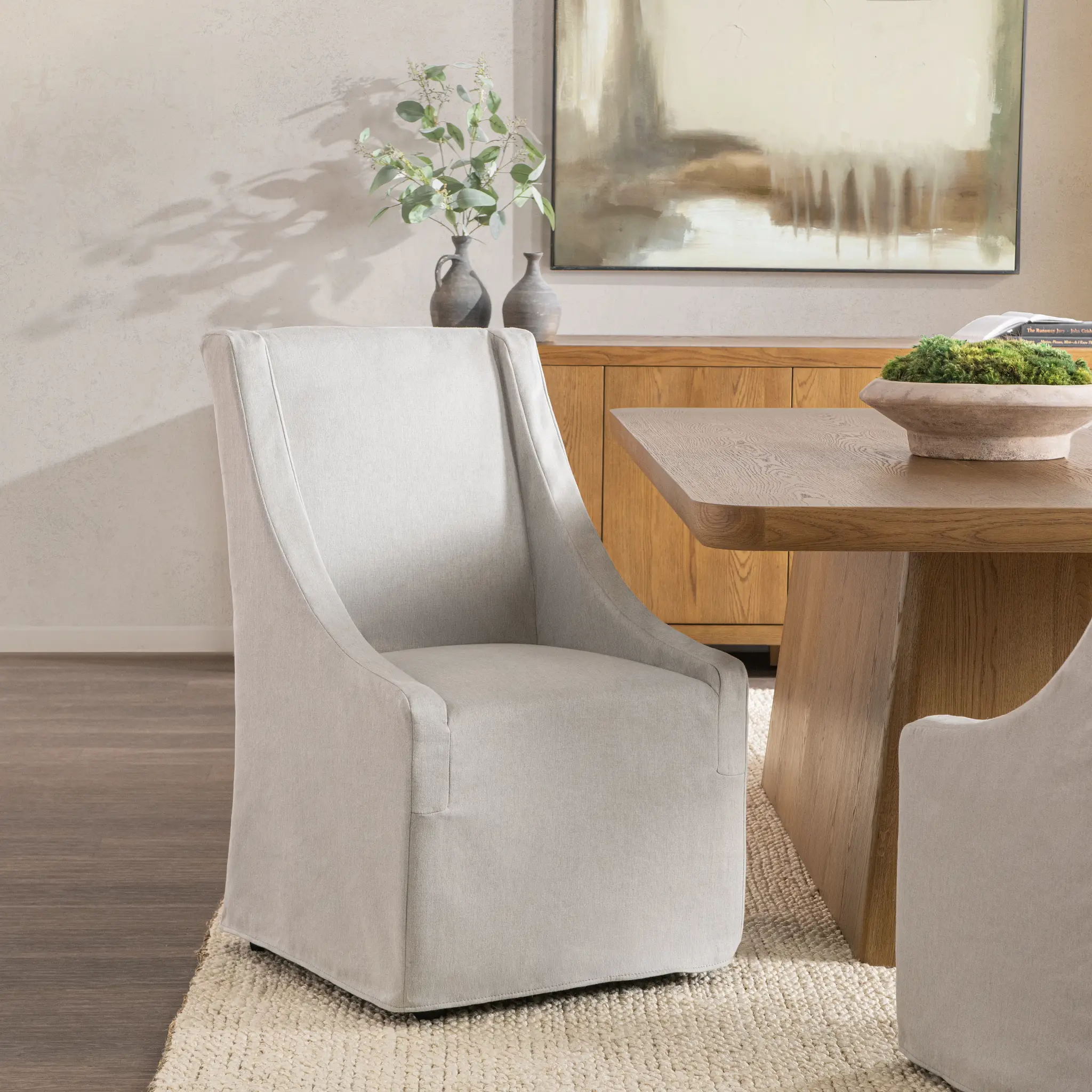 Honey Gray Upholstered Side Chair Honey Gray Upholstered Side Chair