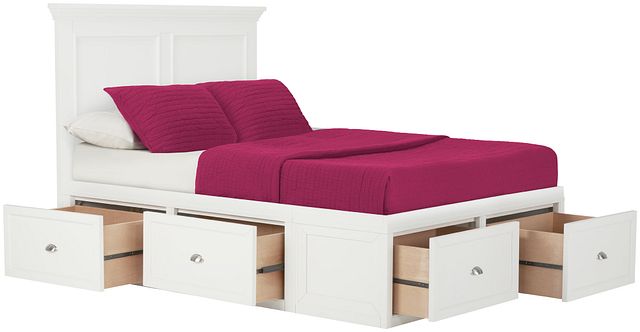Spencer White 6-drawer Platform Storage Bed (0)
