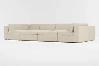 Destin Peyton Beige Fabric 8-piece Pit Sectional