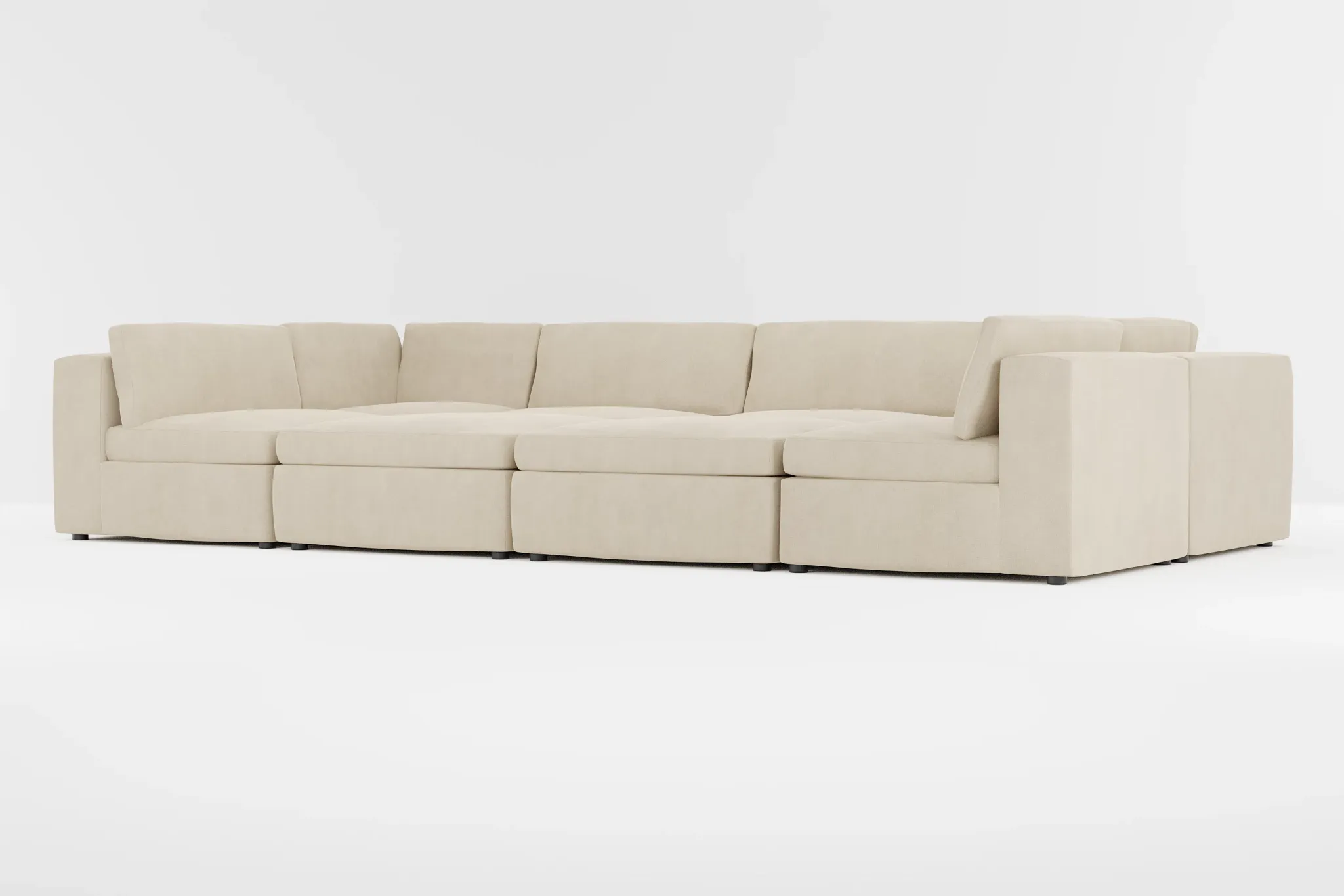 Destin Peyton Beige Fabric 8-piece Pit Sectional