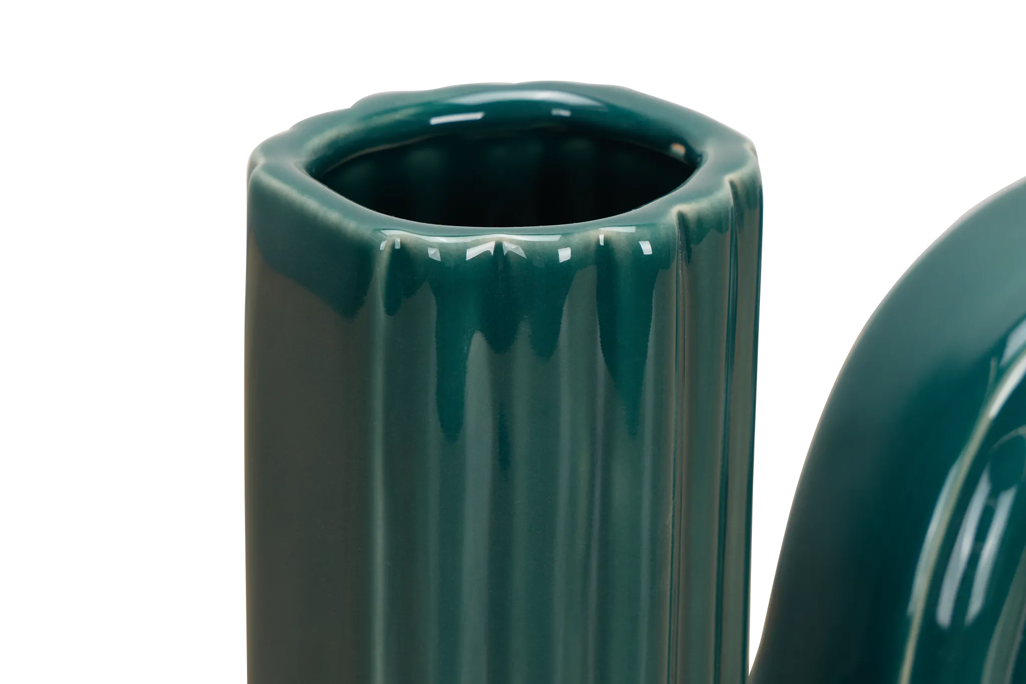 Oxnard Dark Green Ceramic Vase