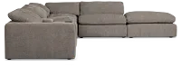 Drift Dark Gray Fabric Large Dual Power Right Bumper Sectional