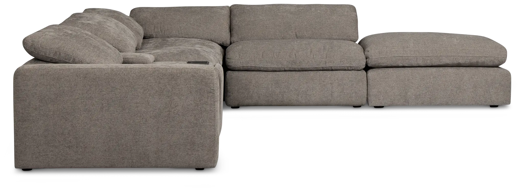 Drift Dark Gray Fabric Large Dual Power Right Bumper Sectional Drift Dark Gray Fabric Large Dual Power Right Bumper Sectional