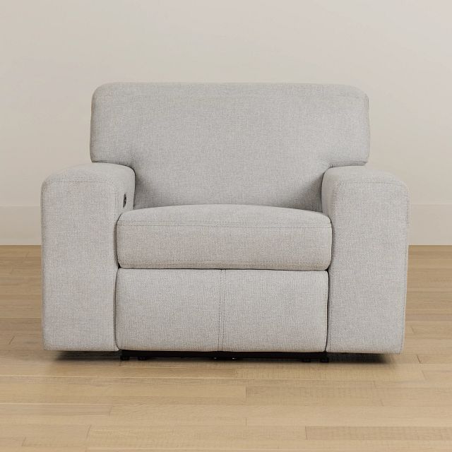 Callum Light Gray Fabric Power Recliner