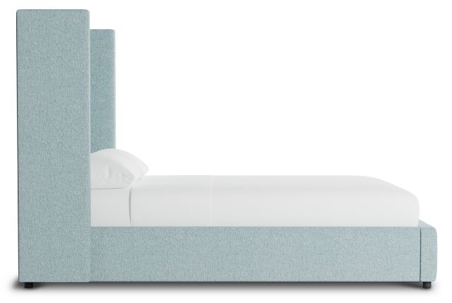 Captiva Elite Light Blue 60" Upholstered Shelter Bed