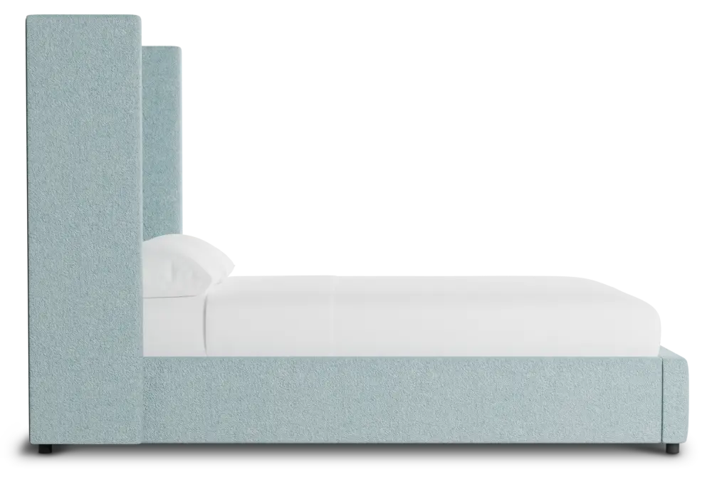 Captiva Elite Light Blue 60" Upholstered Shelter Bed Captiva Elite Light Blue 60" Upholstered Shelter Bed