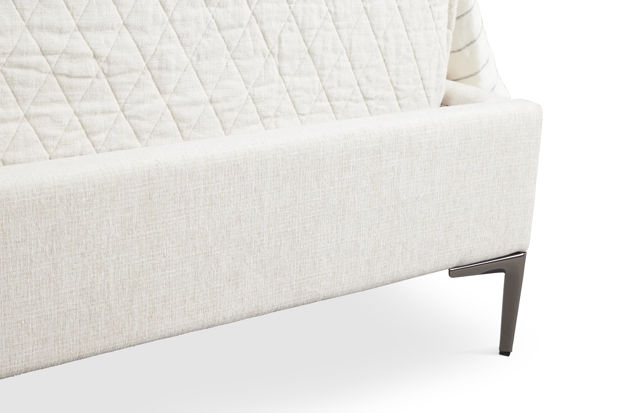 Kent Light Beige Uph Panel Bed