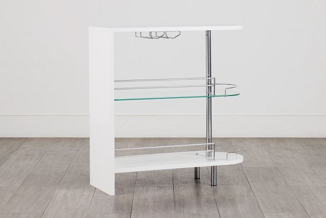 Drea White Bar Cart