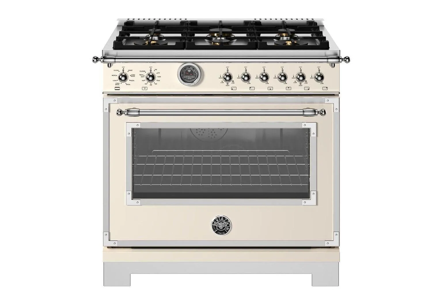 Bertazzoni 366 Series Ivory 36" Dual Fuel Range
