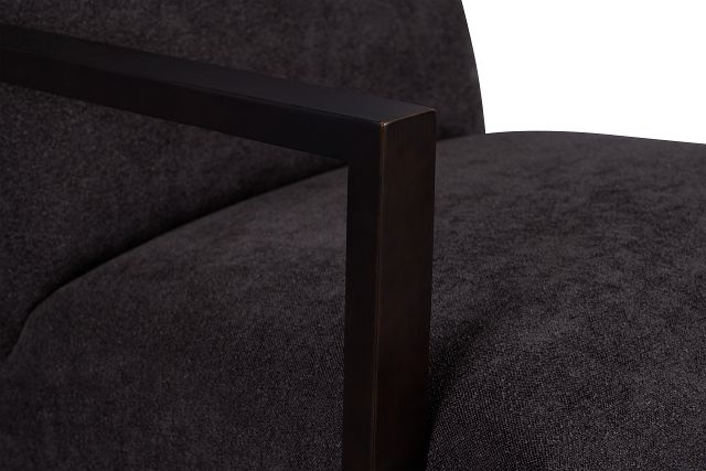 Lucas Dark Gray Fabric Swivel Rocker Glider