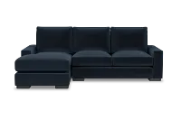 Edgewater Joya Dark Blue Left Chaise Sectional