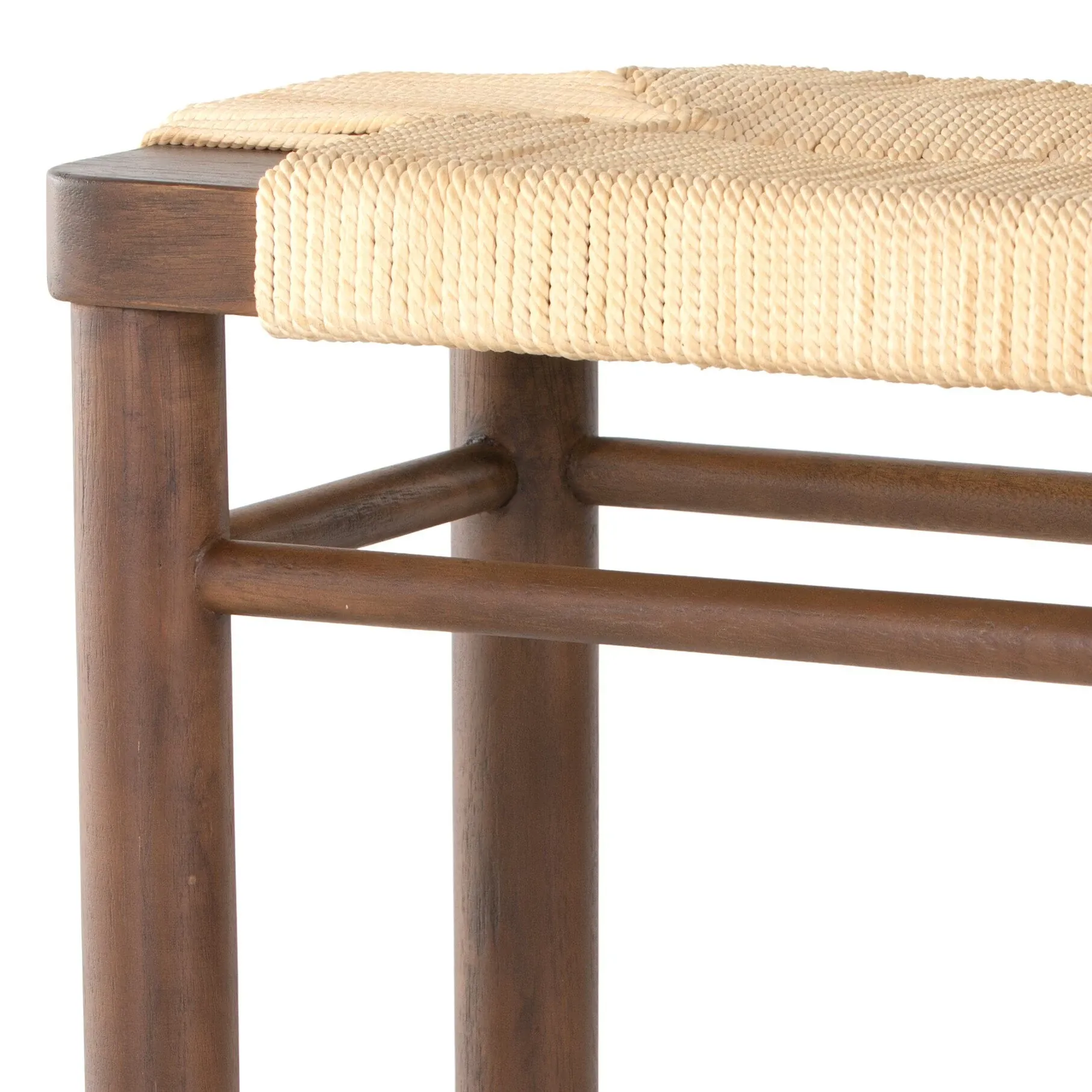 Four Hands Shona Mid Tone Woven Accent Stool