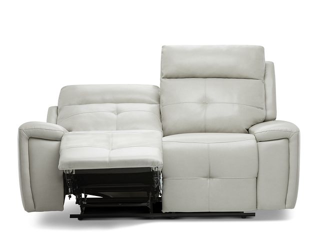 Chandler Light Gray Micro Power Reclining Loveseat Living Room Loveseats City Furniture Chandler Light Gray Micro Power, Light Gray Leather Reclining Sofa