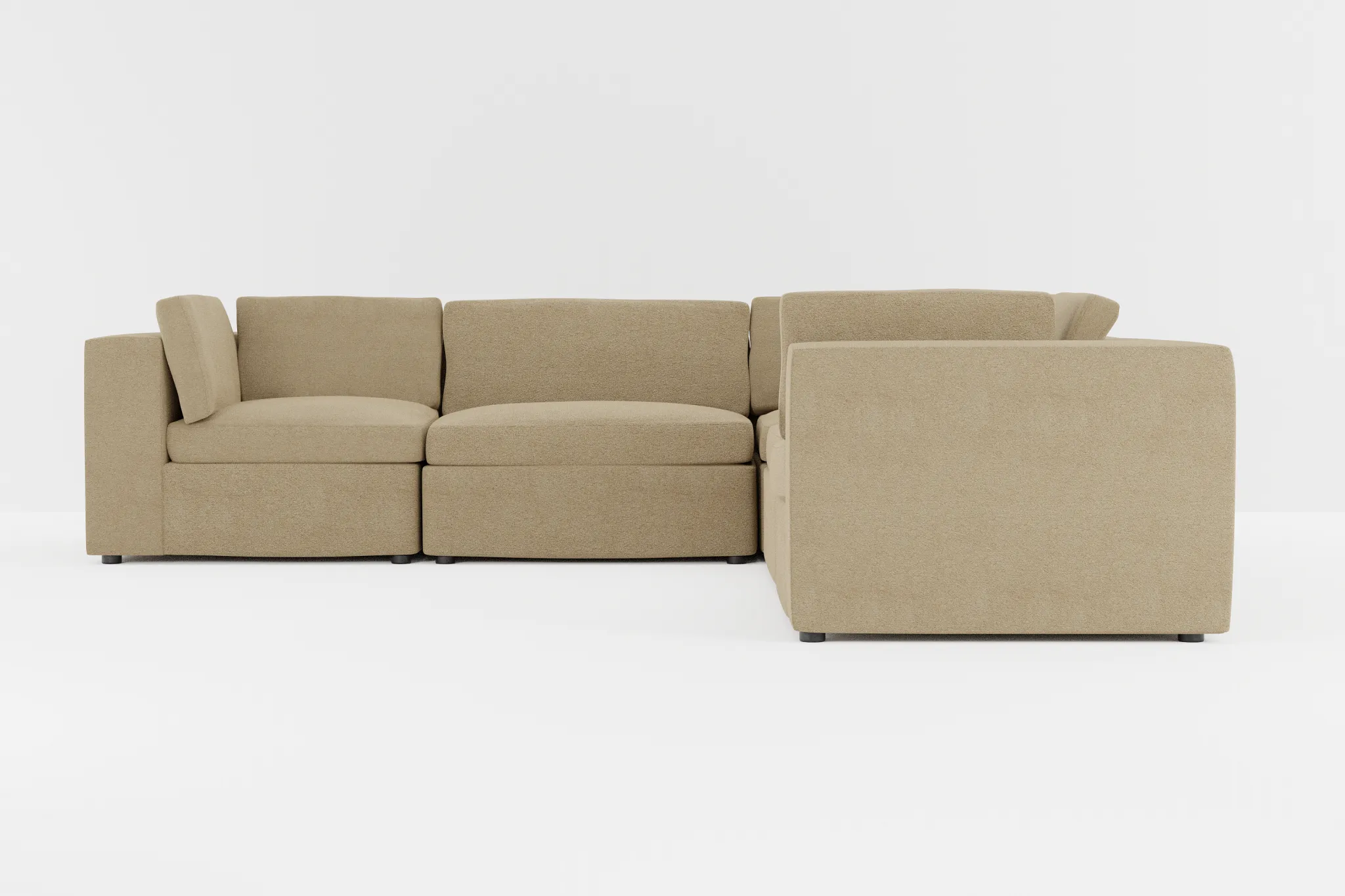Destin Elite Taupe Fabric 5-piece Modular Sectional