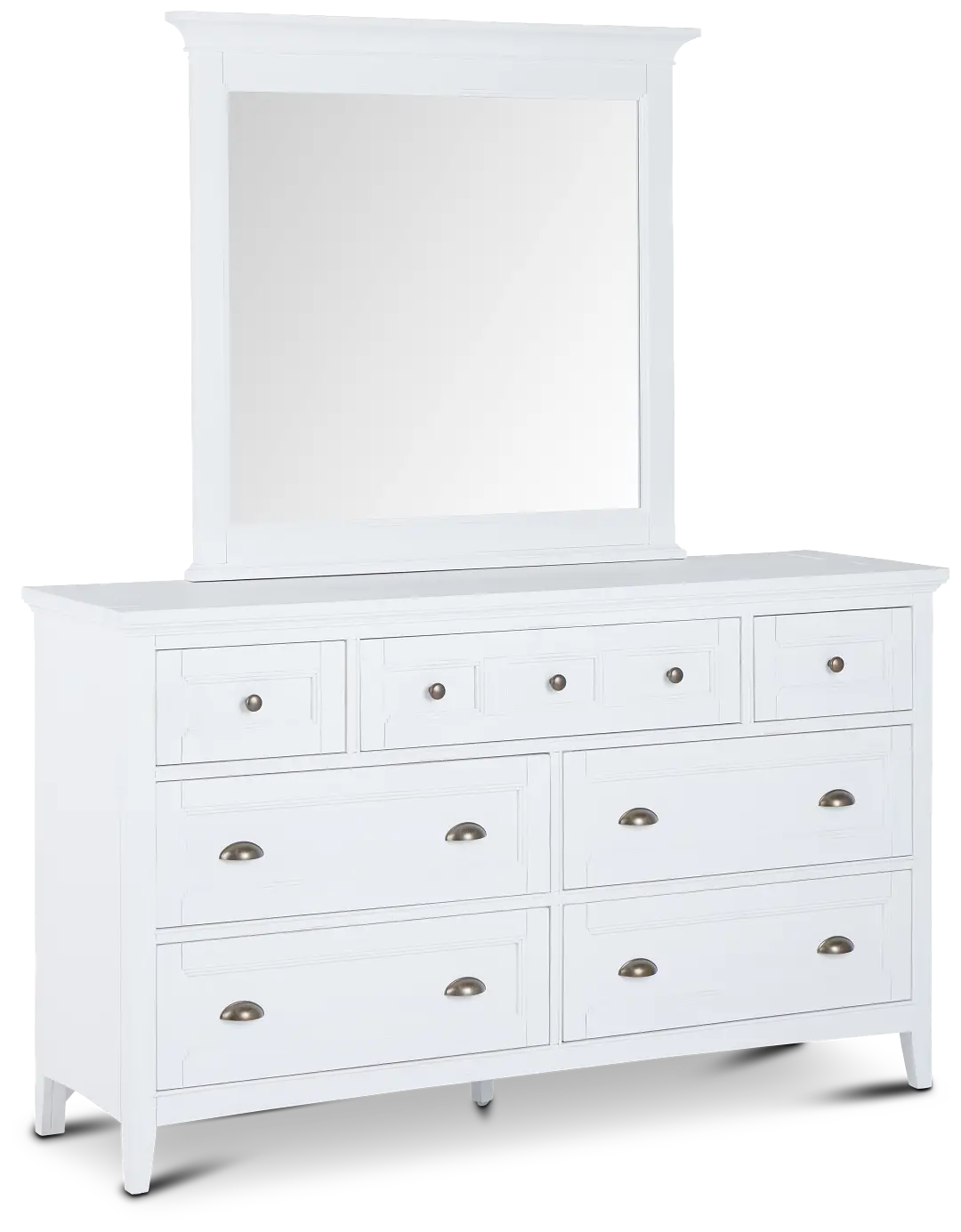 Heron Cove White Dresser & Mirror Heron Cove White Dresser & Mirror