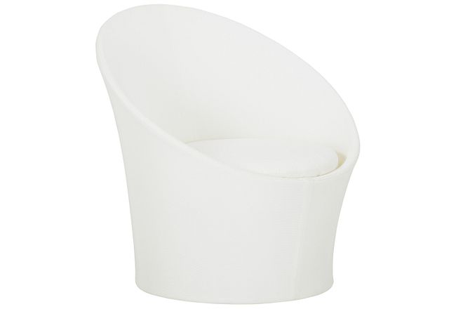 Ibiza White Curved Chair