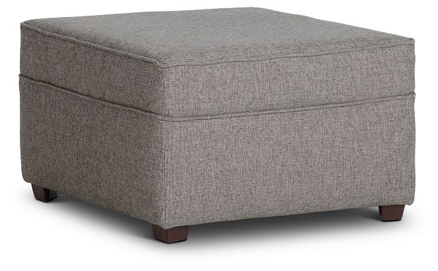 Asheville Brown Fabric Ottoman