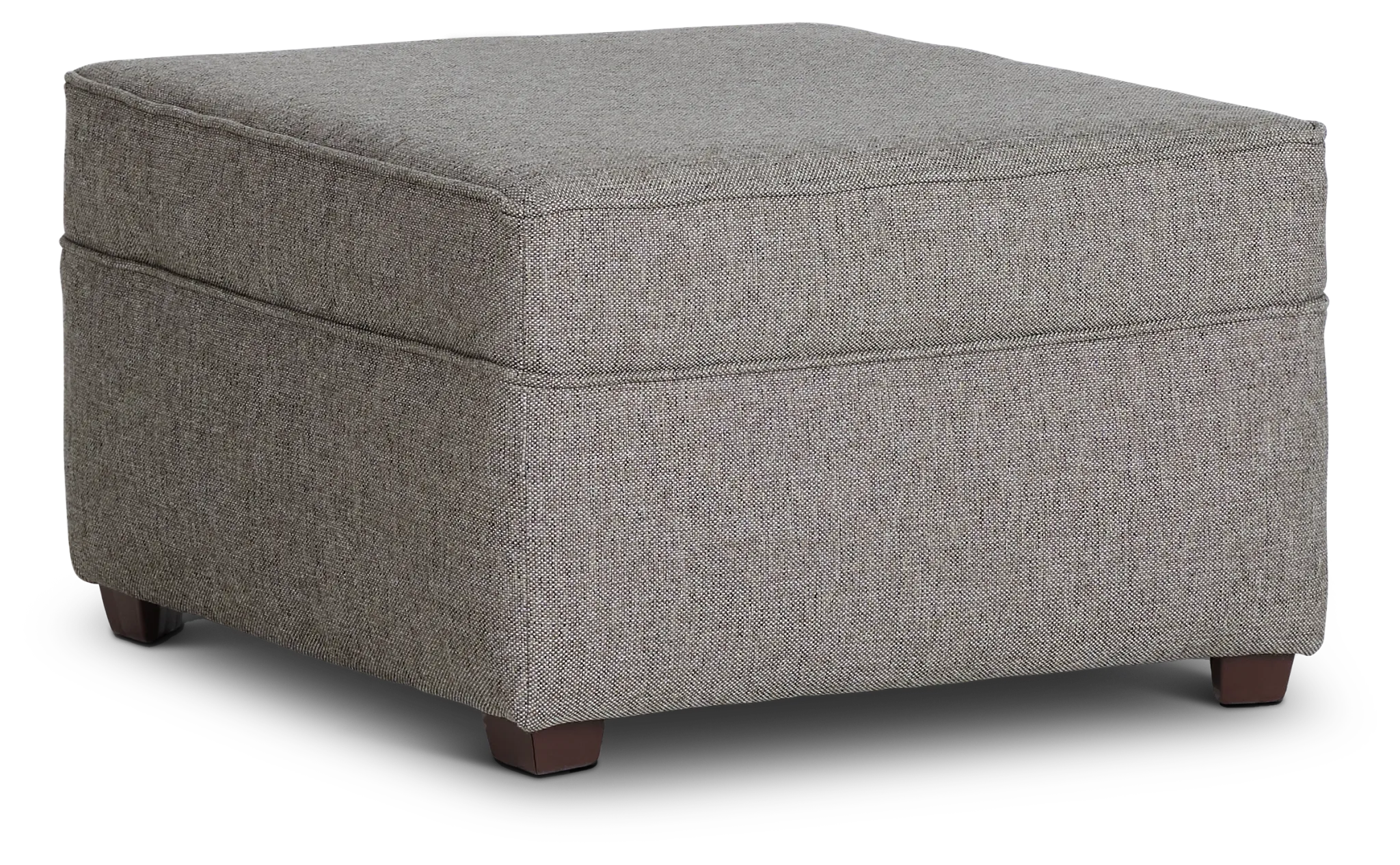 Asheville Brown Fabric Ottoman