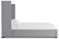 Captiva Revenue Gray 60" Upholstered Shelter Bed