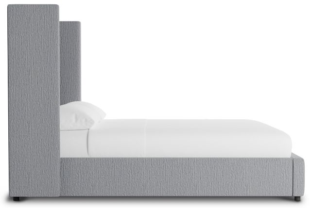 Captiva Revenue Gray 60" Upholstered Shelter Bed