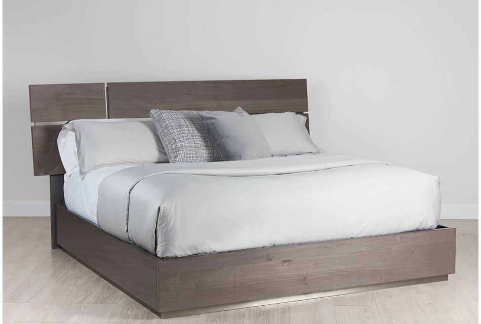 Athena Dark Gray Platform Bed