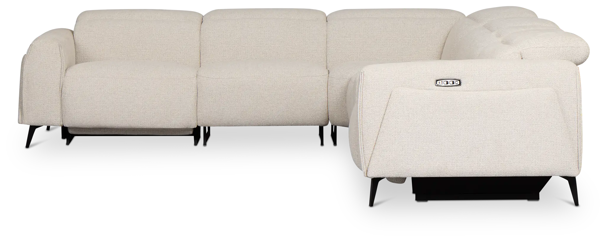 Reyna Light Beige Fabric Medium Dual Power 2-arm Reclining Sectional Reyna Light Beige Fabric Medium Dual Power 2-arm Reclining Sectional