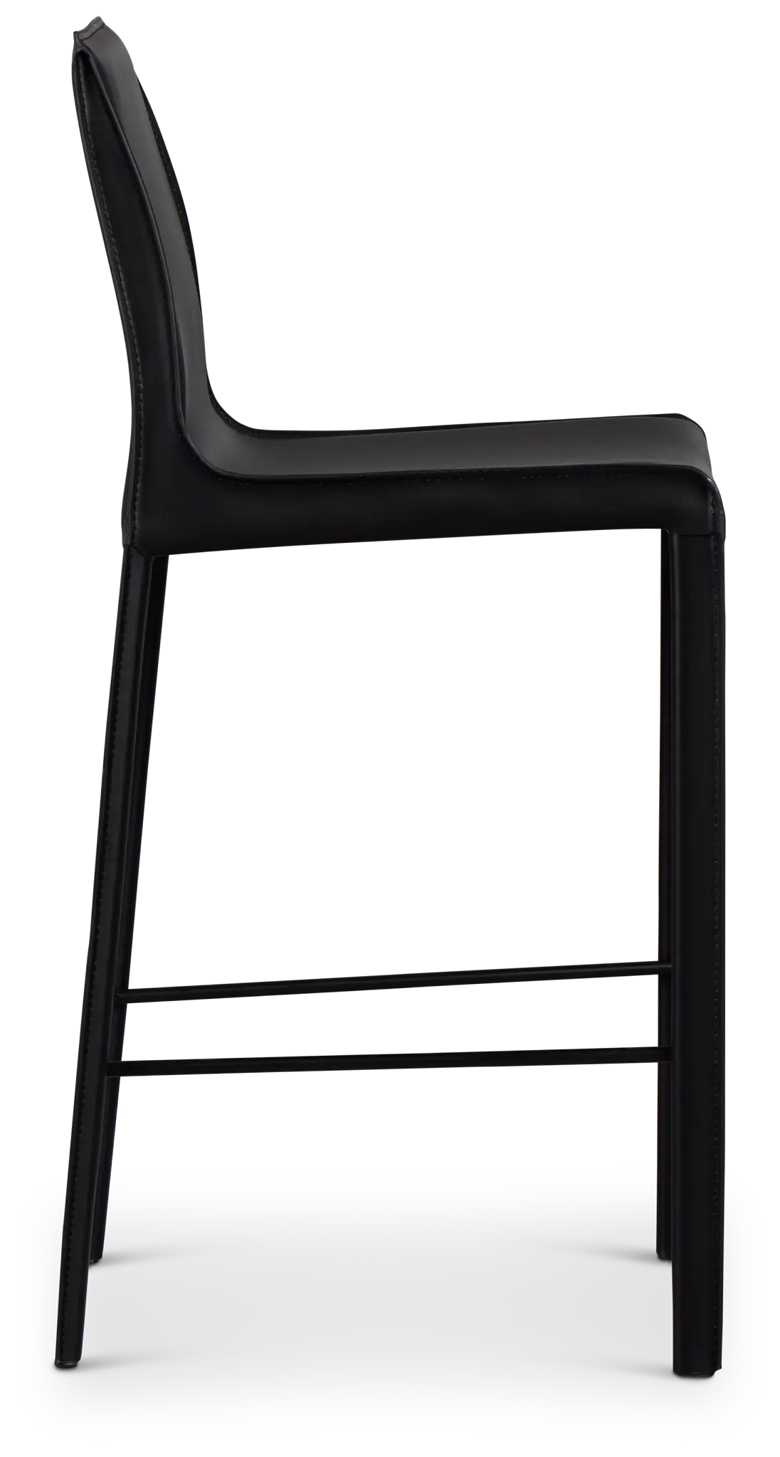 Lugo Black 27" Upholstered Barstool Lugo Black 27" Upholstered Barstool