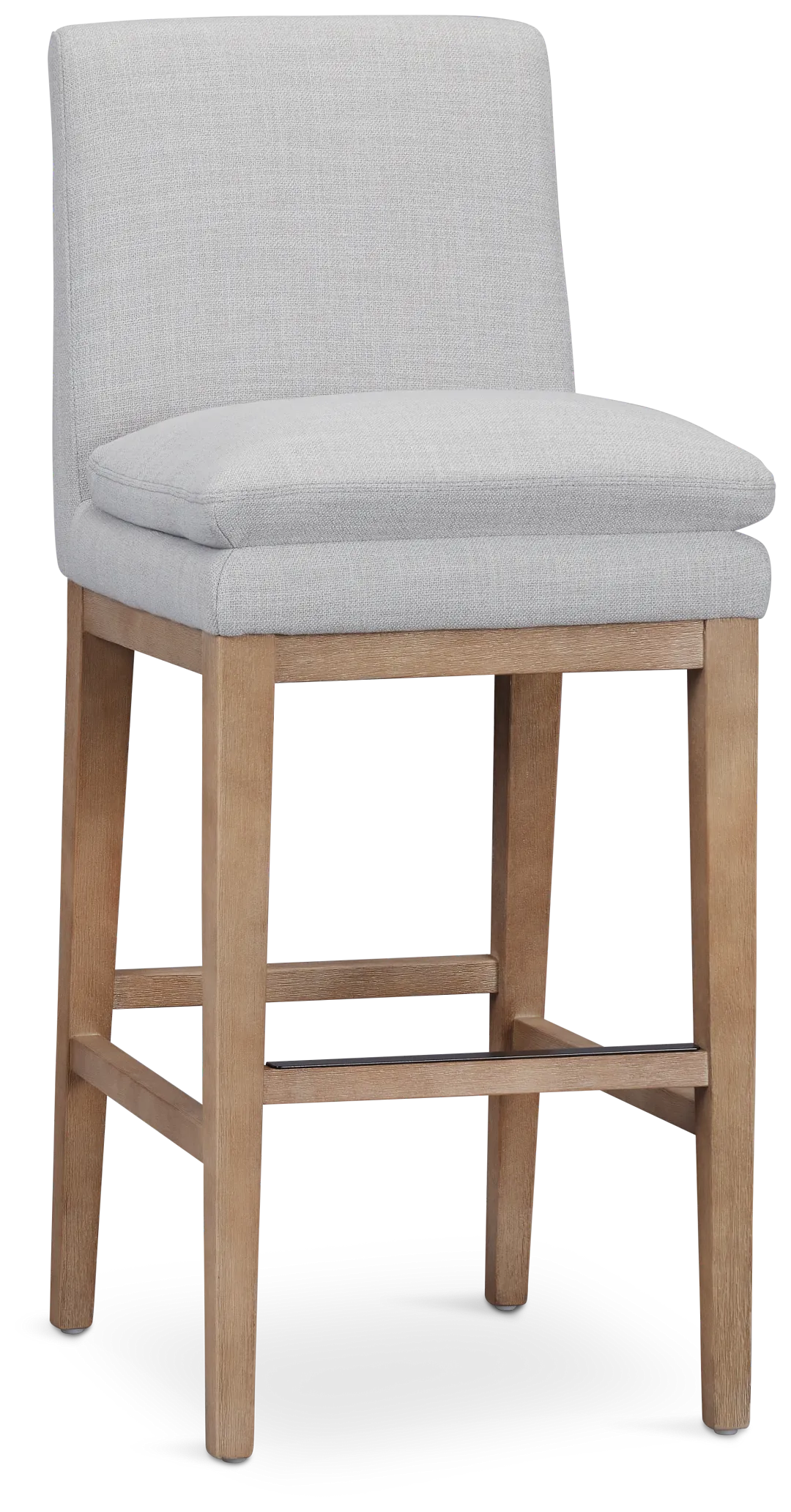 Willow Light Gray Fabric 30" Upholstered Barstool
