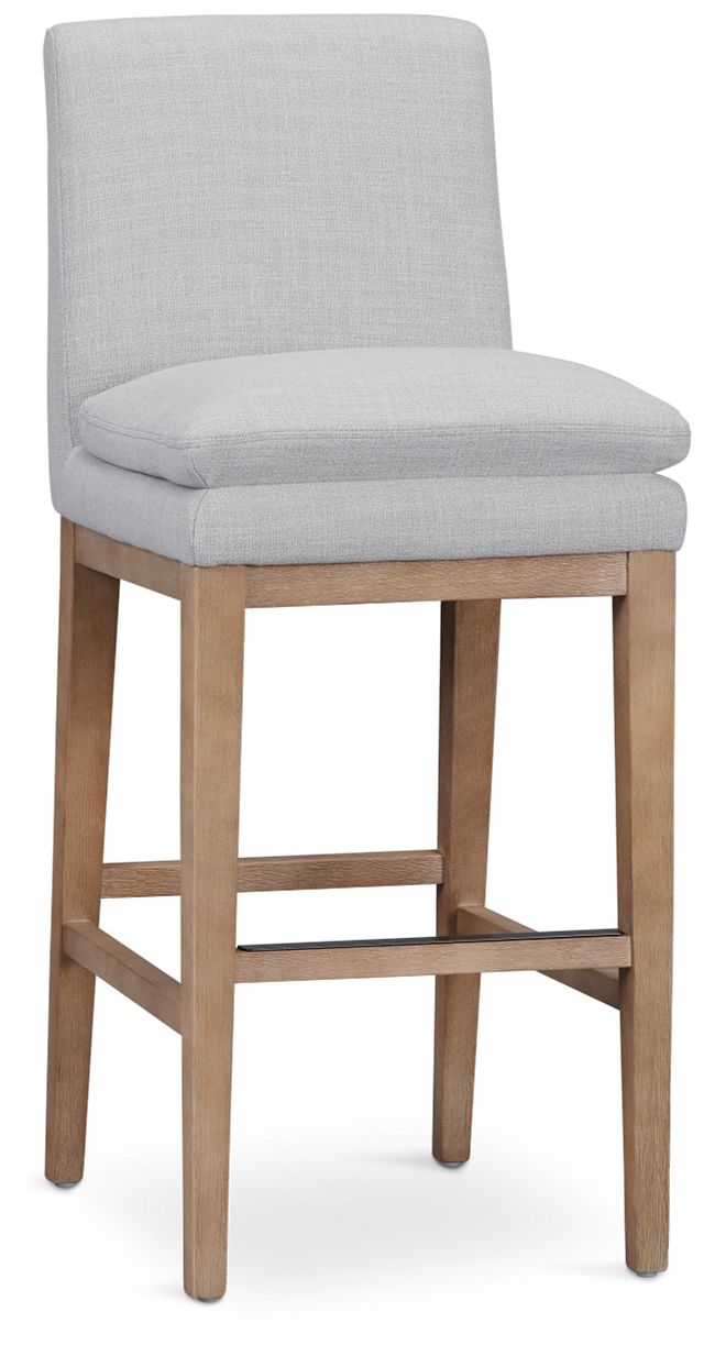 Willow Light Gray Fabric 30" Upholstered Barstool