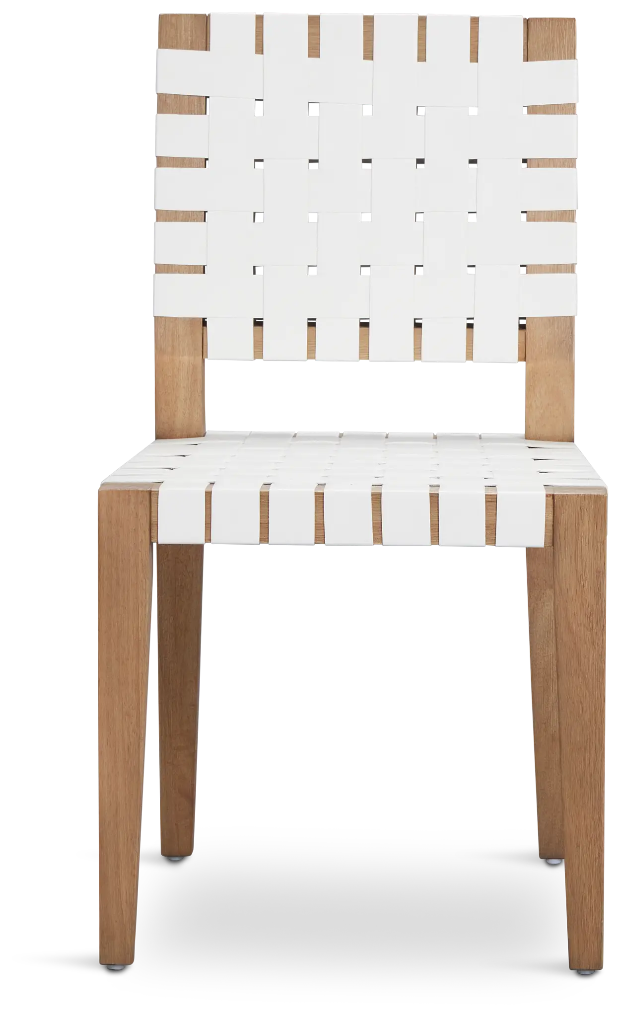 Haven White Woven Leather Side Chair Haven White Woven Leather Side Chair