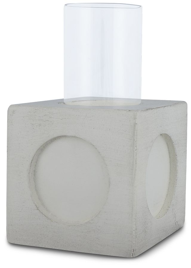 Bedford White Small Candle Holder